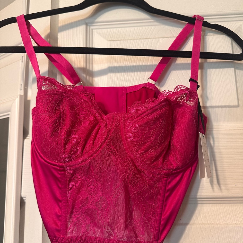 Primark Hot Pink Lace Bustier